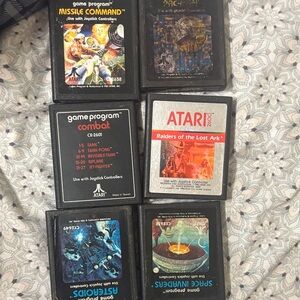 Video Game Cartridge Set - Black 6 Atari 2600 games